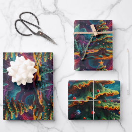 Frohe Weihnachts Jolly festliche Wrapping Paper Geschenkpapier Set