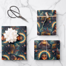 Frohe Weihnachts Jolly festliche Wrapping Paper Geschenkpapier Set