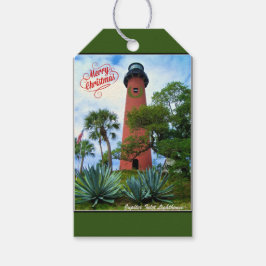 Frohe Weihnachts Jupiter Inlet Lighthouse Florida Geschenkanhänger