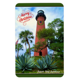 Frohe Weihnachts Jupiter Inlet Lighthouse Florida Magnet