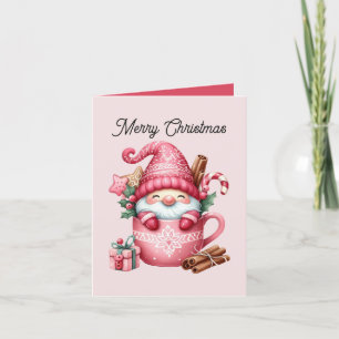 Frohe Weihnachts-Kakao-Gnome hinzufügen Feiertagskarte