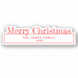 Frohe Weihnachts-Kiss-Cut-Aufkleber mit Familienna Aufkleber