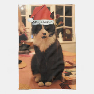 Frohe Weihnachts Kitty Handtuch