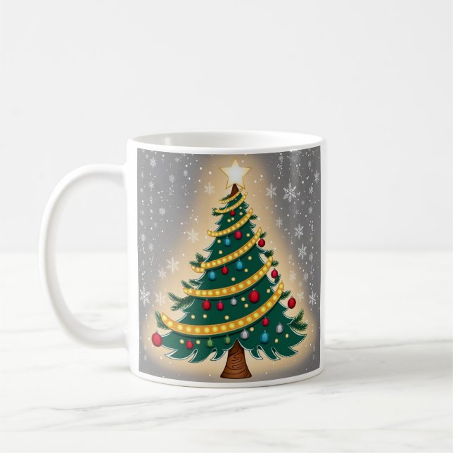 Frohe Weihnachts-Klassik-Tasse, 11 oz Kaffeetasse (Links)