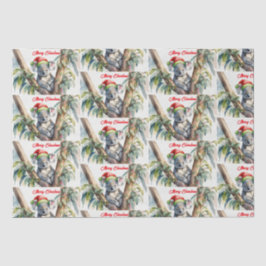 Frohe Weihnachts-Koala in Gumtree Seidenpapier