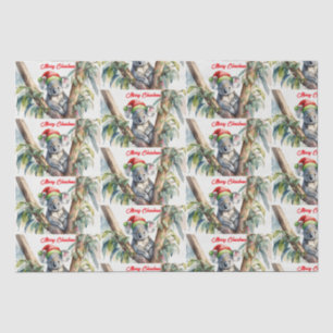 Frohe Weihnachts-Koala in Gumtree Seidenpapier