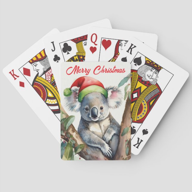 Frohe Weihnachts-Koala in Gumtree Spielkarten (Rückseite)
