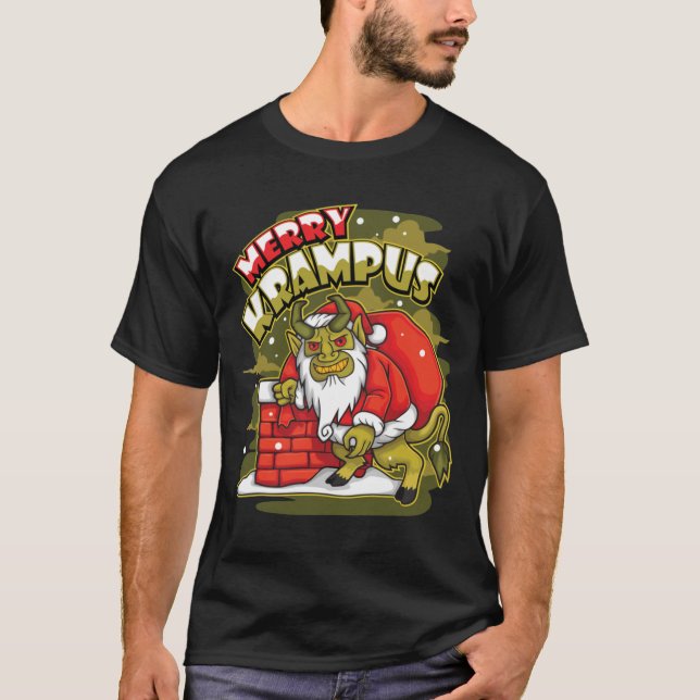 Frohe Weihnachts Krampus Xmas Joke Classic T - Shi T-Shirt (Vorderseite)