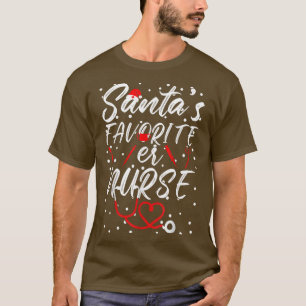 Frohe Weihnachts-Krankenschwester Crew RN ED Santa T-Shirt