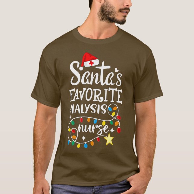 Frohe Weihnachts-Krankenschwester-Crew - Santas Fa T-Shirt (Vorderseite)