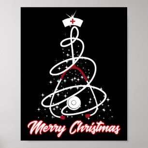 Frohe Weihnachts-Krankenschwester Shirt Yuletide P Poster