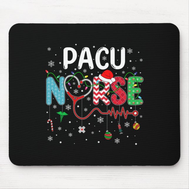 Frohe Weihnachts-Krankenschwester Spaß Pacu Nurse  Mousepad (Vorne)