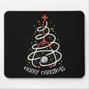 Frohe Weihnachts-Krankenschwester Xmas Scrub Top W Mousepad