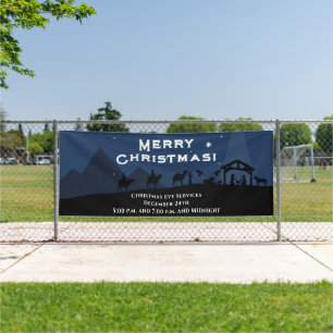 Frohe Weihnachts-Krippe Banner