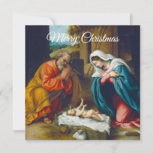Frohe Weihnachts-Krippe Karte