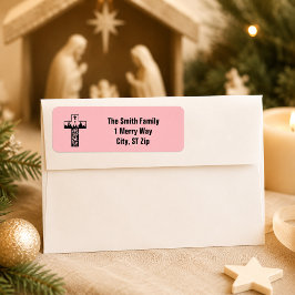 Frohe Weihnachts-Krippe rosa