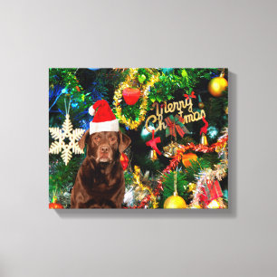 Frohe Weihnachts Labrador Retriever Hund Weihnacht Leinwanddruck