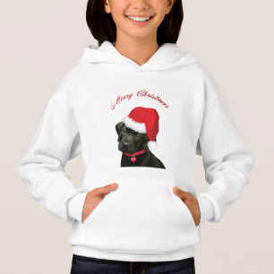 Frohe Weihnachts-Labrador-Weihnachtsmannmütze Hoodie