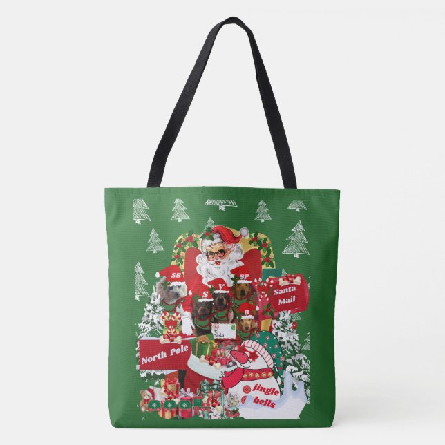 Frohe Weihnachts-Lady's Tote-Tasche (Vorderseite)