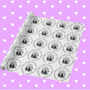 Frohe Weihnachts Land Kuh Thema Geschenkpapier