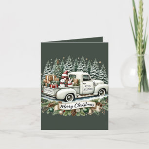 Frohe Weihnachts Land Truck hinzufügen Nachricht Feiertagskarte