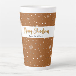 Frohe Weihnachts-Lebkuchen Farbe Schneeflocke Milchtasse