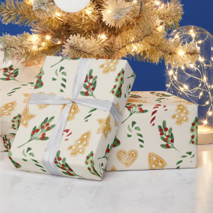Frohe Weihnachts-Lebkuchen Geschenkpapier