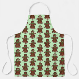 Frohe Weihnachts-Lebkuchen Lady Holiday Cookie Schürze