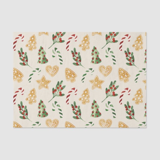 Frohe Weihnachts-Lebkuchen, Mistletoe, Pi Seidenpapier (Vorderseite)