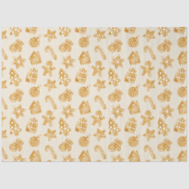 Frohe Weihnachts-Lebkuchen Seidenpapier (Vorderseite)