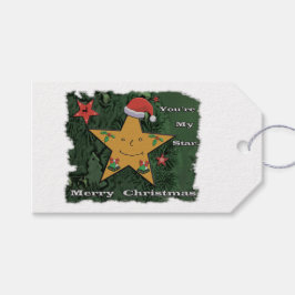 Frohe Weihnachts-Lebkuchenstar Geschenkanhänger