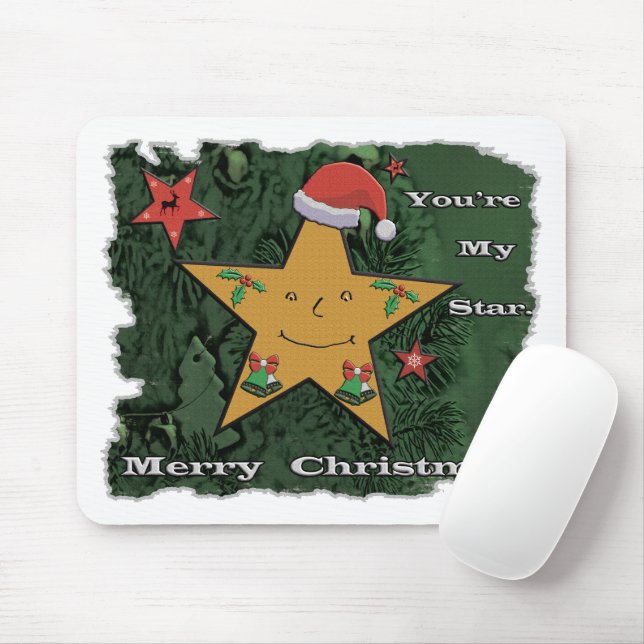 Frohe Weihnachts-Lebkuchenstar Mousepad (Mit Mouse)