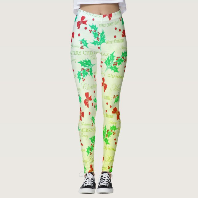 Frohe Weihnachts-Leggings Leggings (Vorderseite)