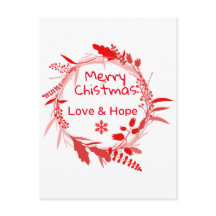 Frohe Weihnachts-Liebe & Hope-Karte