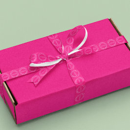 Frohe Weihnachts-Liebe von Weihnachten Heiß-Rosa Satinband