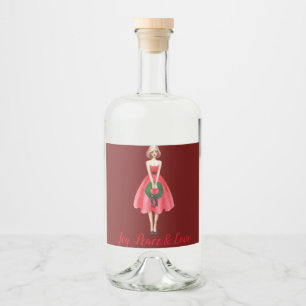Frohe Weihnachts-Liquor-Labels Alkoholflaschenetikett