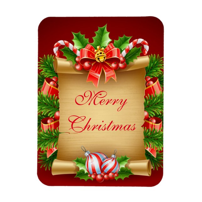 Frohe Weihnachts Magnet (Vertikal)
