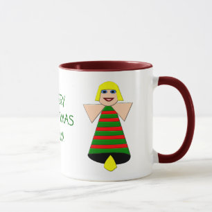 Frohe Weihnachts-Mama Custom Angel Tasse