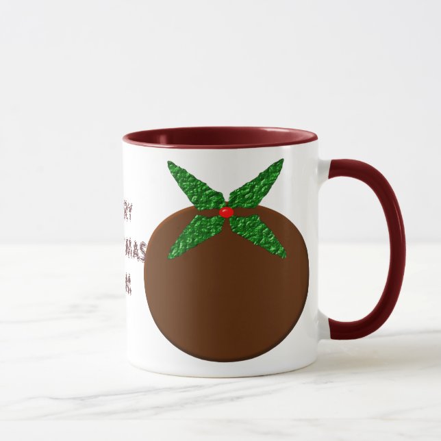 Frohe Weihnachts-Mama Custom Pudding Tasse (Rechts)