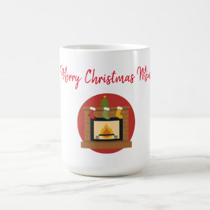Frohe Weihnachts-Mama Feuerplatz Verwandlungstasse