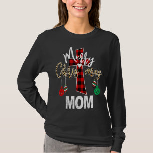 Frohe Weihnachts-Mama Gottes Kreuz Christlich Rot T-Shirt