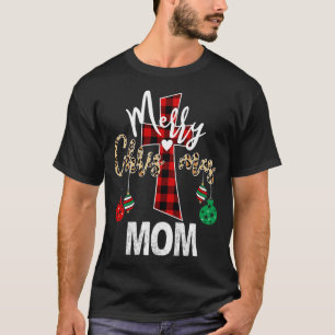 Frohe Weihnachts-Mama Gottes Kreuz Christlich Rot  T-Shirt