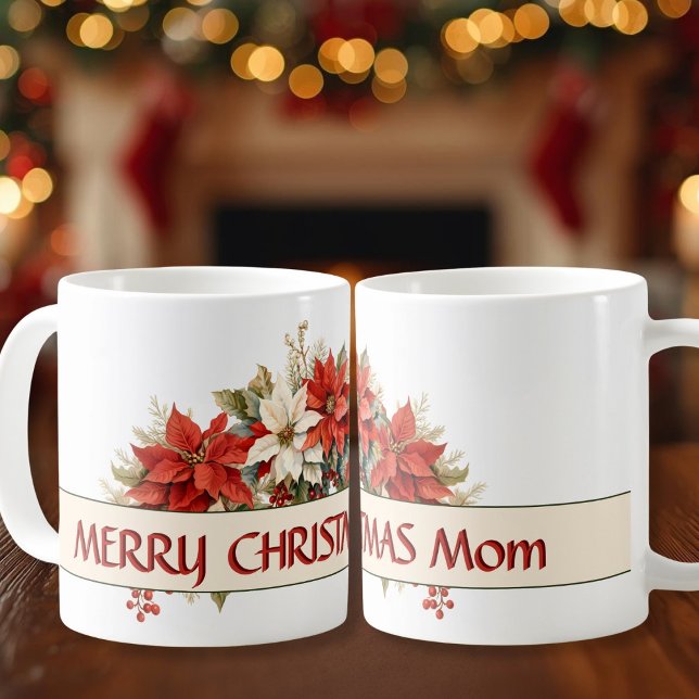 Frohe Weihnachts-Mama Kaffeetasse (Merry Christmas Mom Coffee Mug)