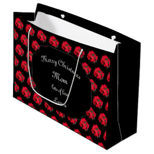 Frohe Weihnachts-Mama Poinsettia Design Große Geschenktüte