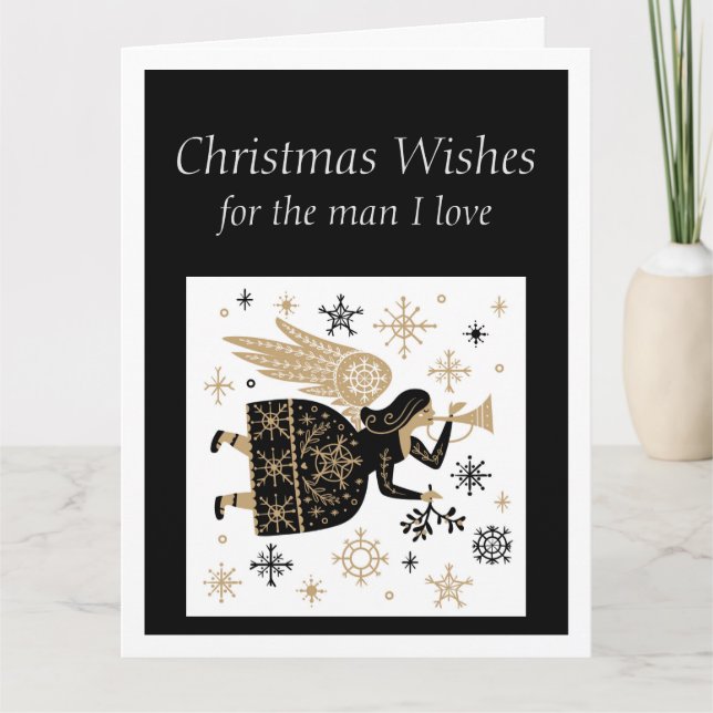 Frohe Weihnachts Mann I Liebe Special Engel Card Karte (Vorderseite)