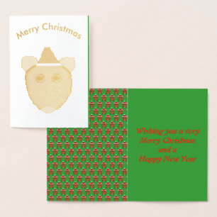 Frohe Weihnachts-Maus-Foil-Karte Folienkarte