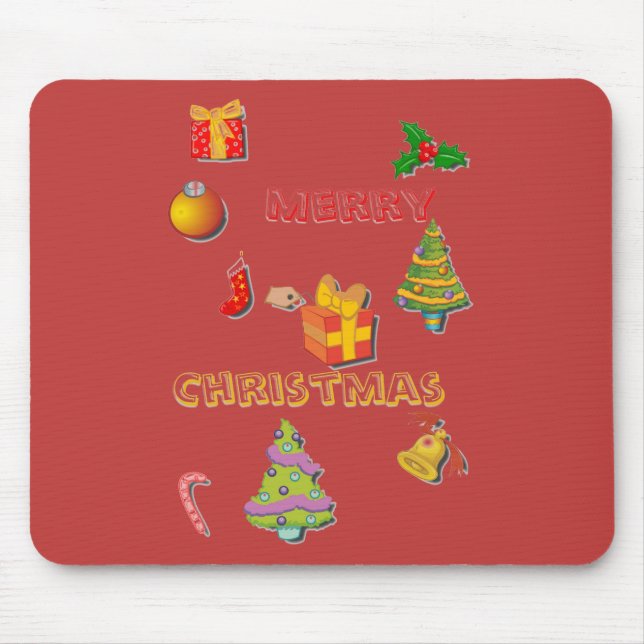Frohe Weihnachts-Maus Pad Mousepad (Vorne)