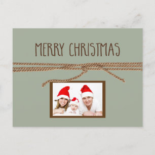 Frohe Weihnachts-Mini-Foto mit Namen auf der Rücks Feiertagspostkarte