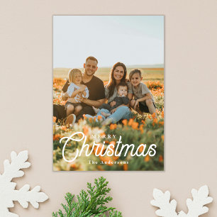 Frohe Weihnachts-Minimalistisch Overlay-Fotokarte Feiertagskarte
