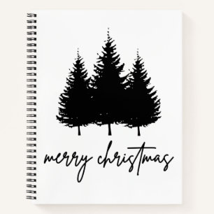 Frohe Weihnachts-minimalistische Feiertage Jahresz Notizbuch